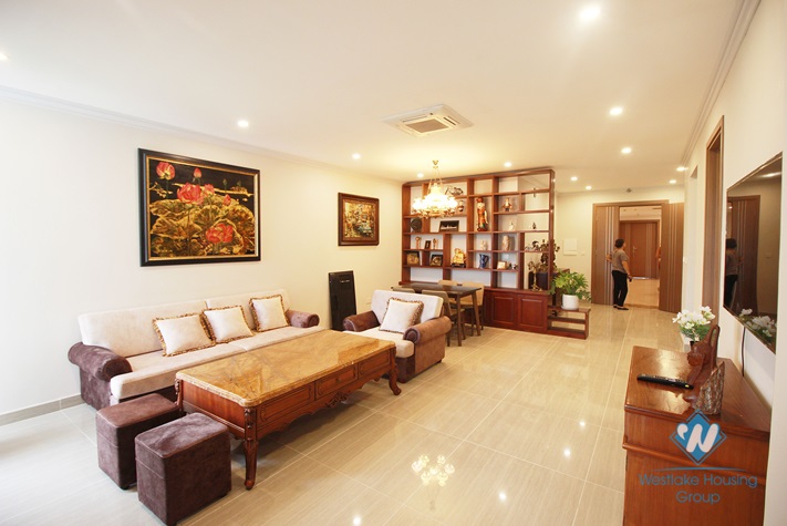Three-bedroom apartment with large natural view for rent in Ciputra, Tay Ho, Hanoi